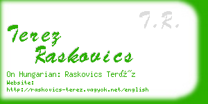 terez raskovics business card